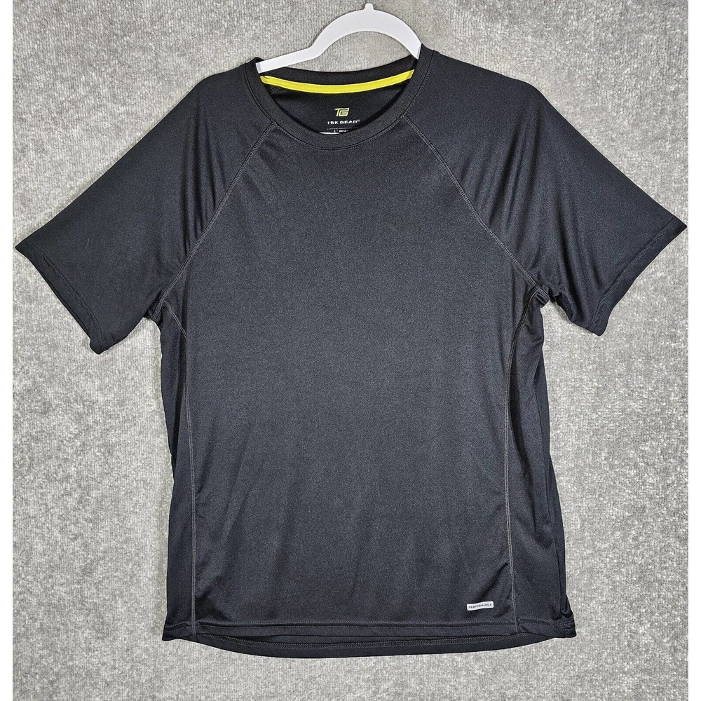 Tek Gear Performance‎ Athletic Short Sleeve Tee Shirt Mens Size Large Black